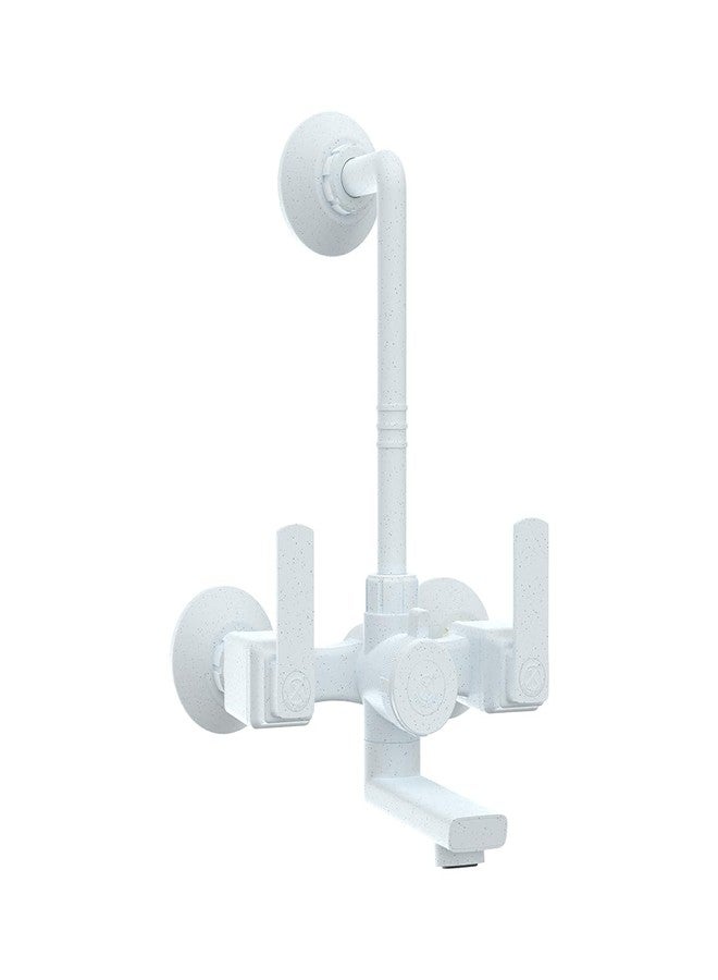 R. N. RN PTMT Superior Plastic Faucet 3 in 1 L-Bend Wall Mixer Tap for Bathroom for Hot & Cold Water | Provision to Connect Overhead Shower (Marble)_RNABP18B19 | 20mm(3/4") Cartridge - Image 1